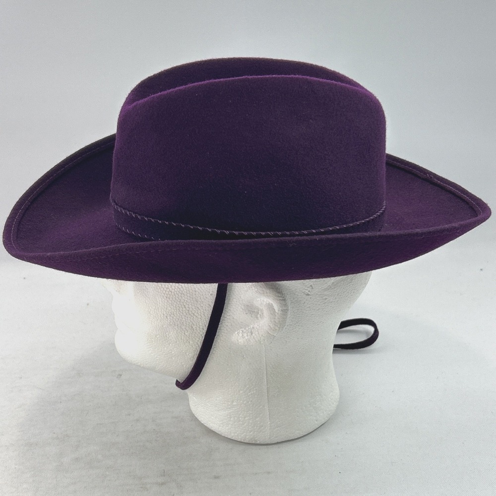 Vintage Geo W Bollman & Co Ladies Hat MR. K Originals 100% Wool Maroon Band Bow - Picture 6 of 12